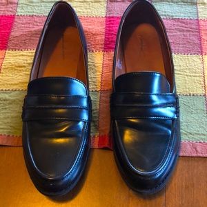 Black Faux Leather Loafers Flats. Universal Thread. Size 9.5.